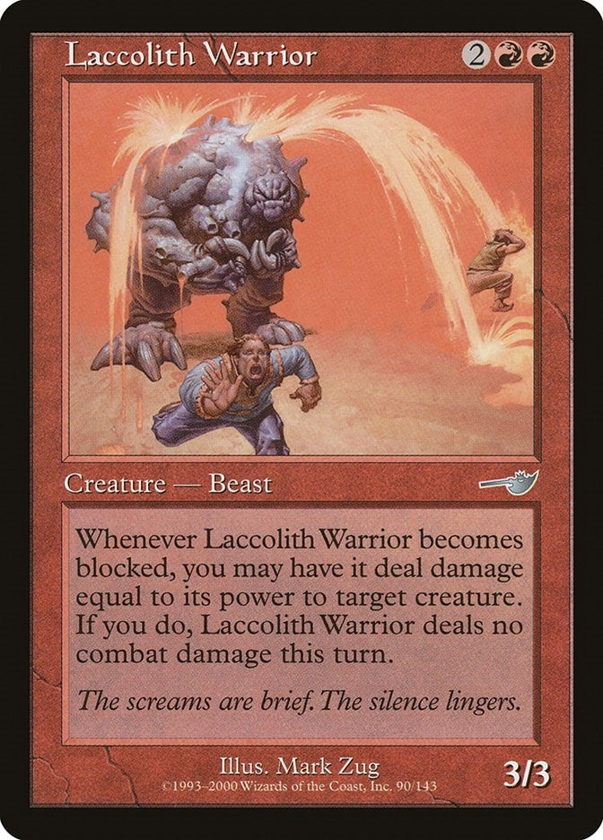 Image for Laccolith Warrior (90) (Nemesis) - Magic: The Gathering