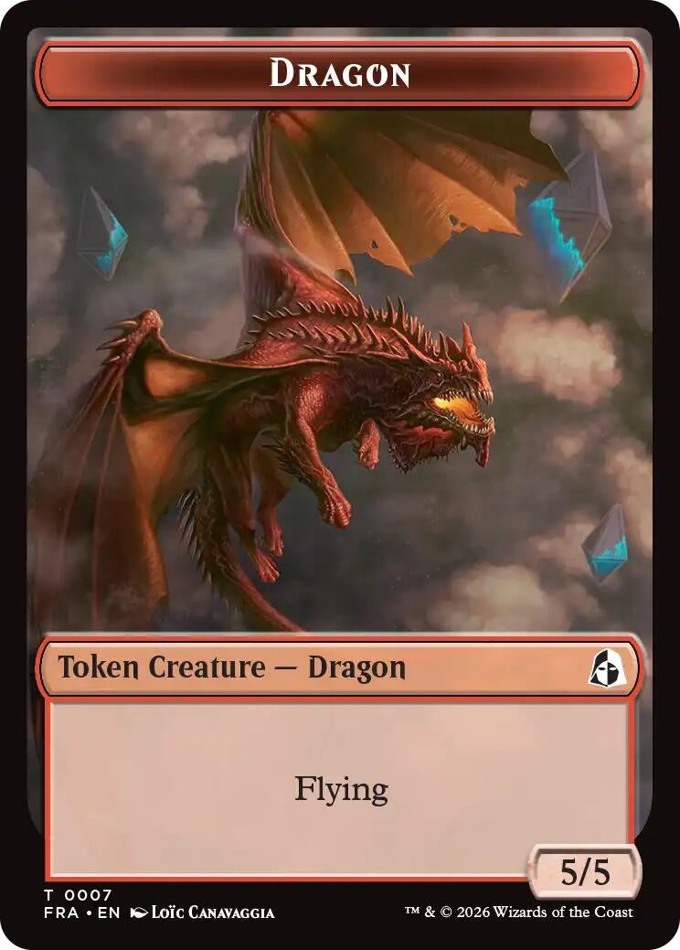 Image for Dragon // Treasure Double-Sided Token (Reality Fracture) (FRA) - Magic: The Gathering