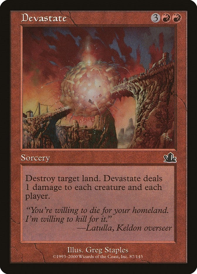 Image for Devastate (87) (Prophecy) - Magic: The Gathering