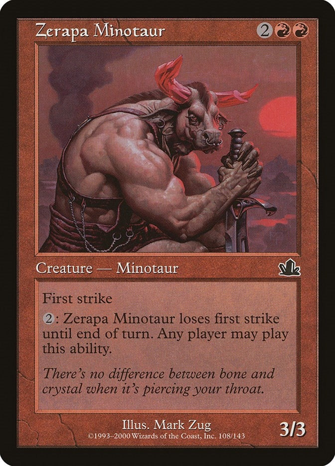 Image for Zerapa Minotaur (108) (Prophecy) - Magic: The Gathering
