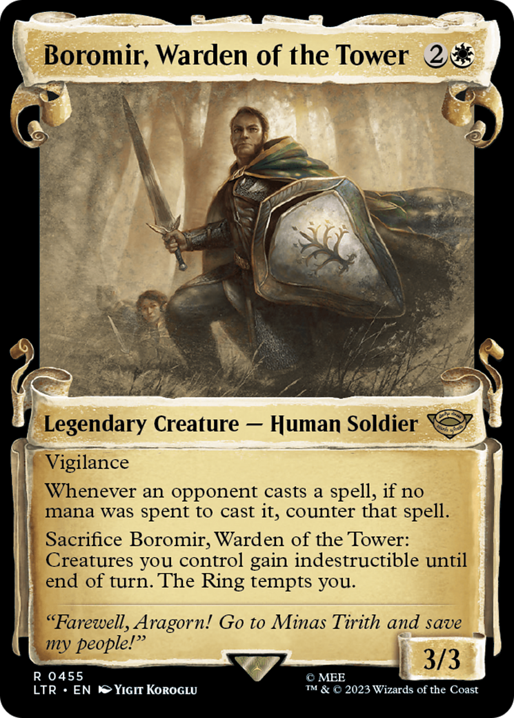 Boromir, Warden of the Tower (Showcase Scrolls) (455) (LTR)