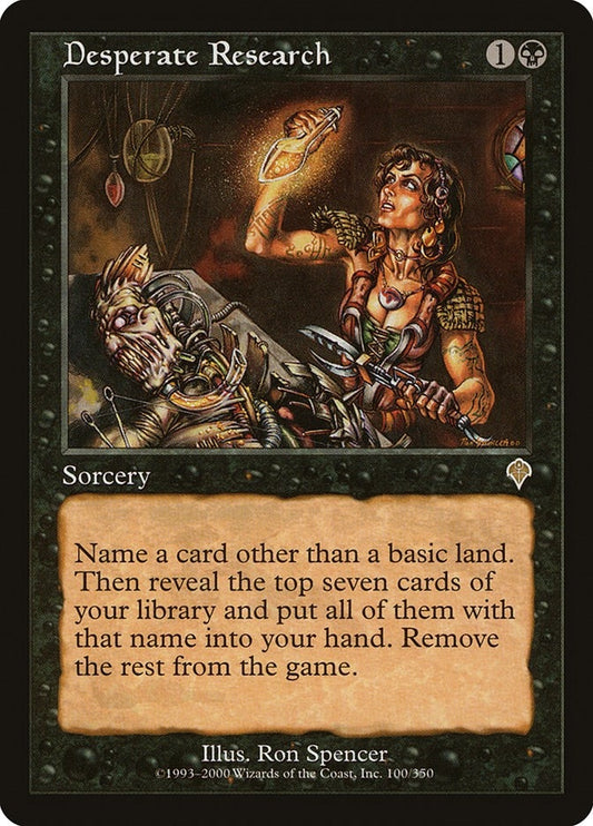 Desperate Research (100) (Invasion)