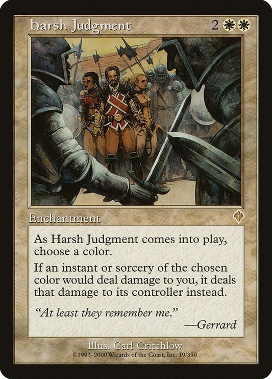 Image for Harsh Judgment (19) (Invasion) - Magic: The Gathering