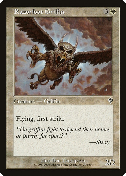 Image for Razorfoot Griffin (29) (Invasion) - Magic: The Gathering