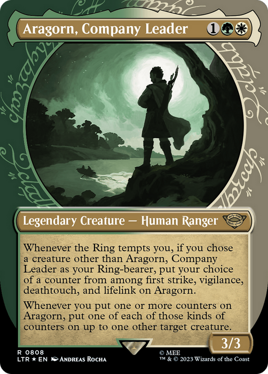 Aragorn, Company Leader (Showcase) (Surge Foil) (808) (LTR)