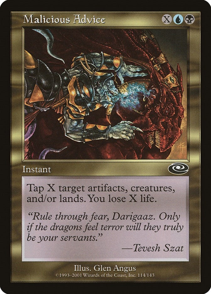 Image for Malicious Advice (114) (Planeshift) - Magic: The Gathering