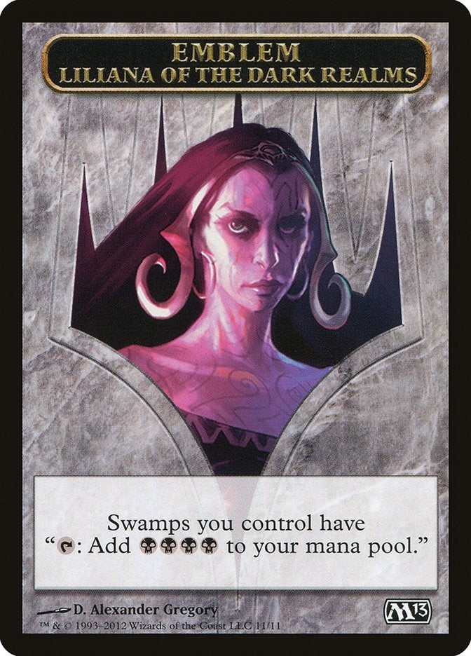 Image for Emblem - Liliana of the Dark Realms (11) (Magic 2013 (M13)) - Magic: The Gathering