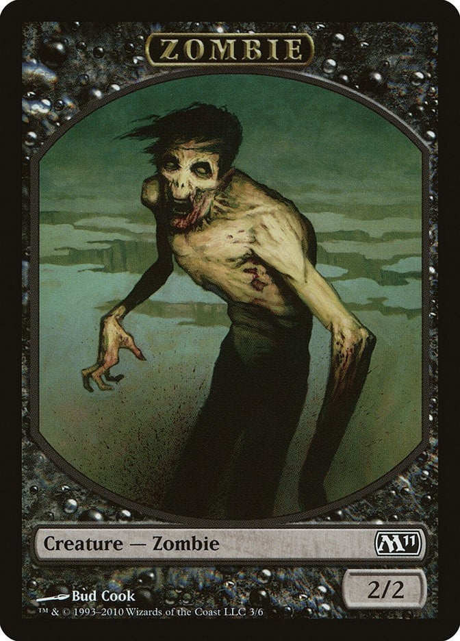 Image for Zombie Token (3) (Magic 2011 (M11)) - Magic: The Gathering