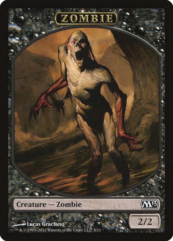 Image for Zombie Token (5) (Magic 2013 (M13)) - Magic: The Gathering