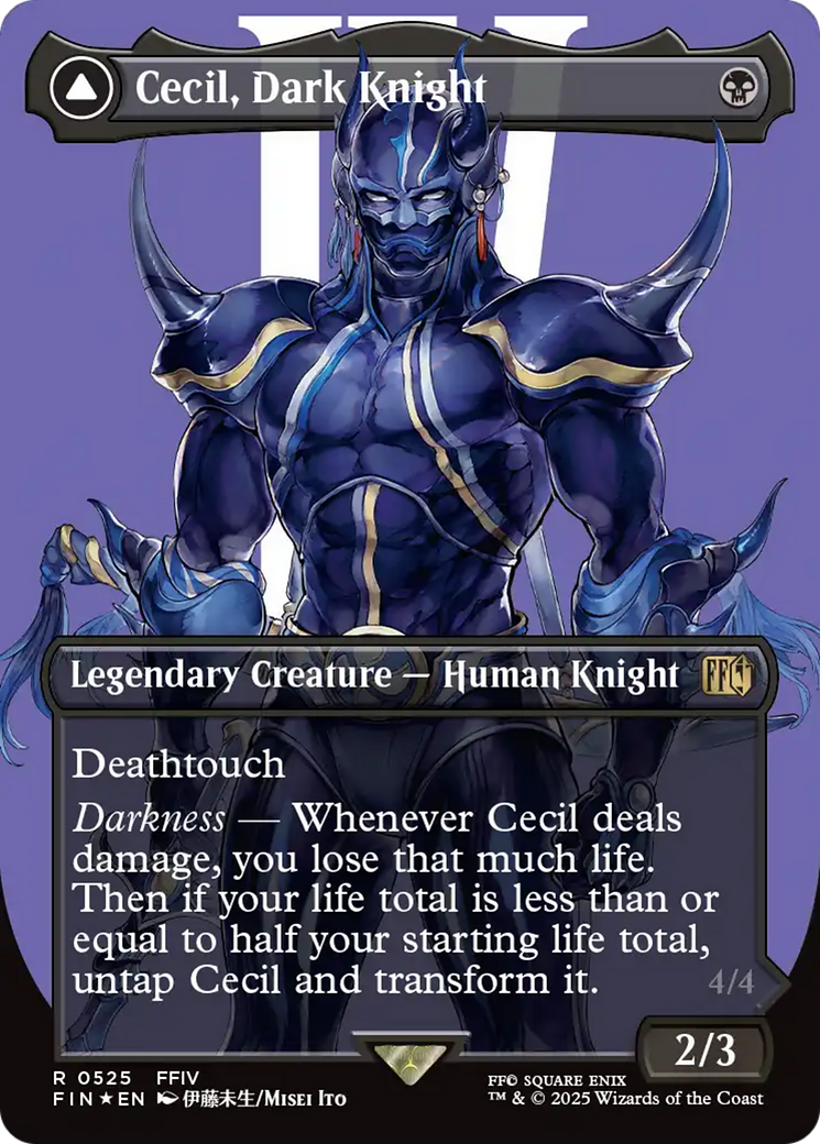 Cecil, Dark Knight (Borderless) (Surge Foil) (525) (FIN)
