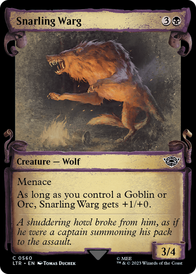 Snarling Warg (Showcase Scrolls) (560) (LTR)