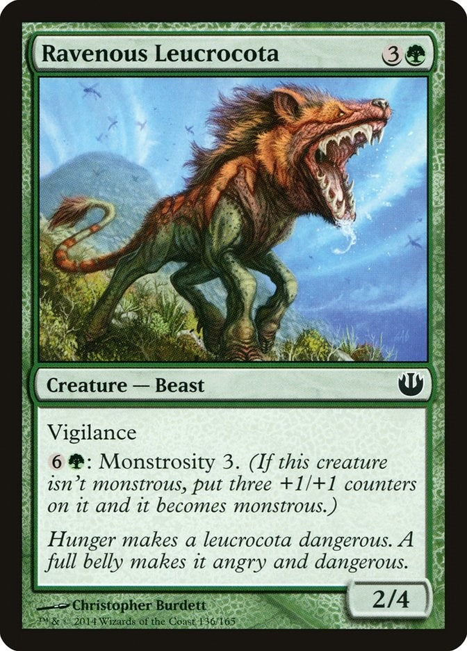 Image for Ravenous Leucrocota (136) (Journey Into Nyx) - Magic: The Gathering