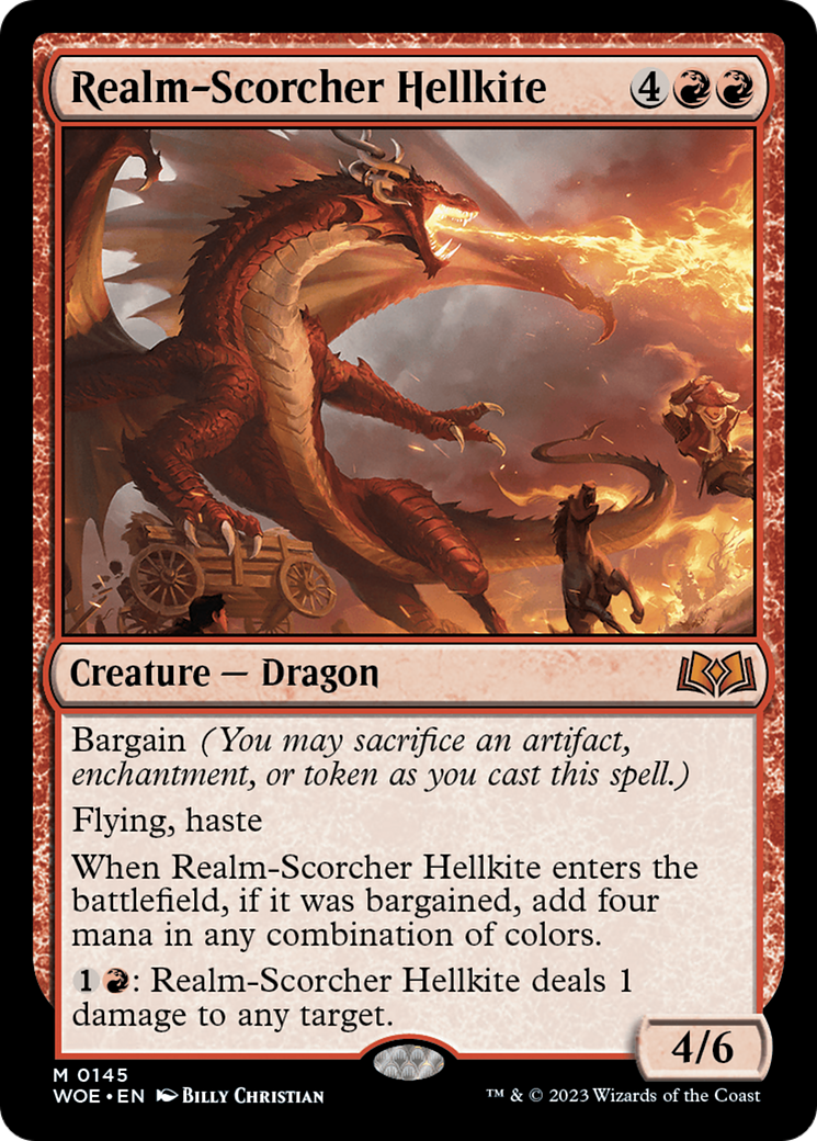 Realm-Scorcher Hellkite (WOE-145) - Wilds of Eldraine