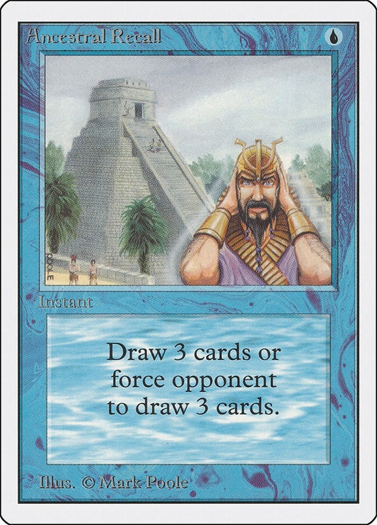 Image for Ancestral Recall (Unlimited Edition) - Magic: The Gathering