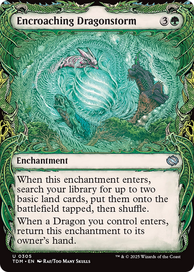 Encroaching Dragonstorm (TDM-305) - Tarkir: Dragonstorm: (Showcase, enchantment) Foil
