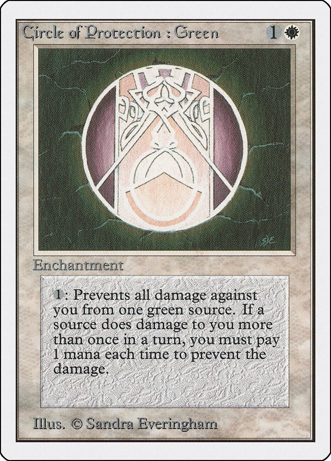 Image for Circle of Protection: Green (Unlimited Edition) - Magic: The Gathering