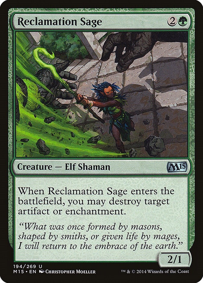 Image for Reclamation Sage (194) (Magic 2015 (M15)) - Magic: The Gathering