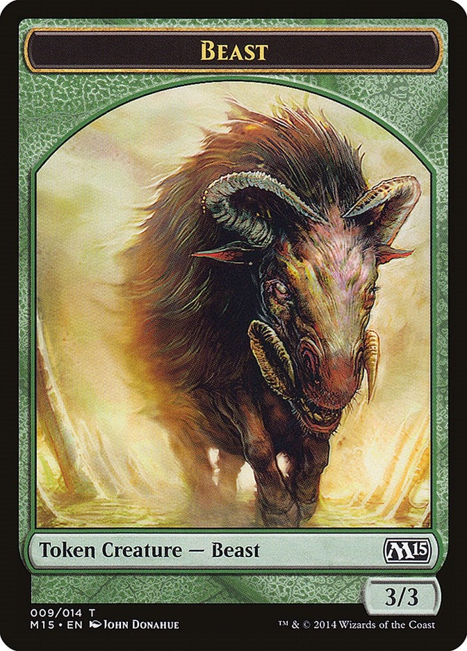 Beast Token (Green) (9) (Magic 2015 (M15))