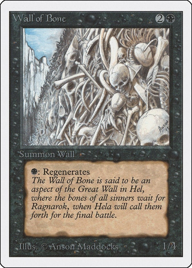 Image for Wall of Bone (Unlimited Edition) - Magic: The Gathering