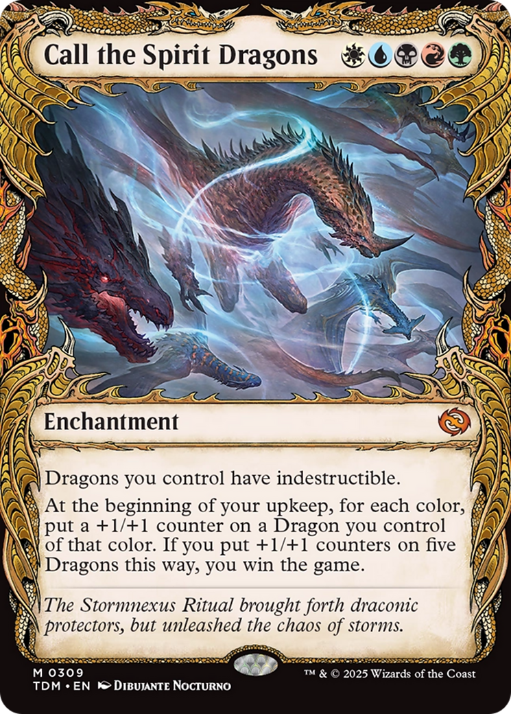 Call the Spirit Dragons (TDM-309) - Tarkir: Dragonstorm: (Showcase, enchantment)