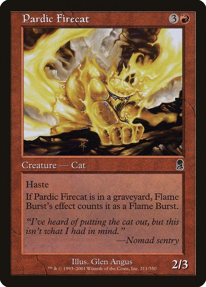 Image for Pardic Firecat (211) (Odyssey) (ODY) - Magic: The Gathering