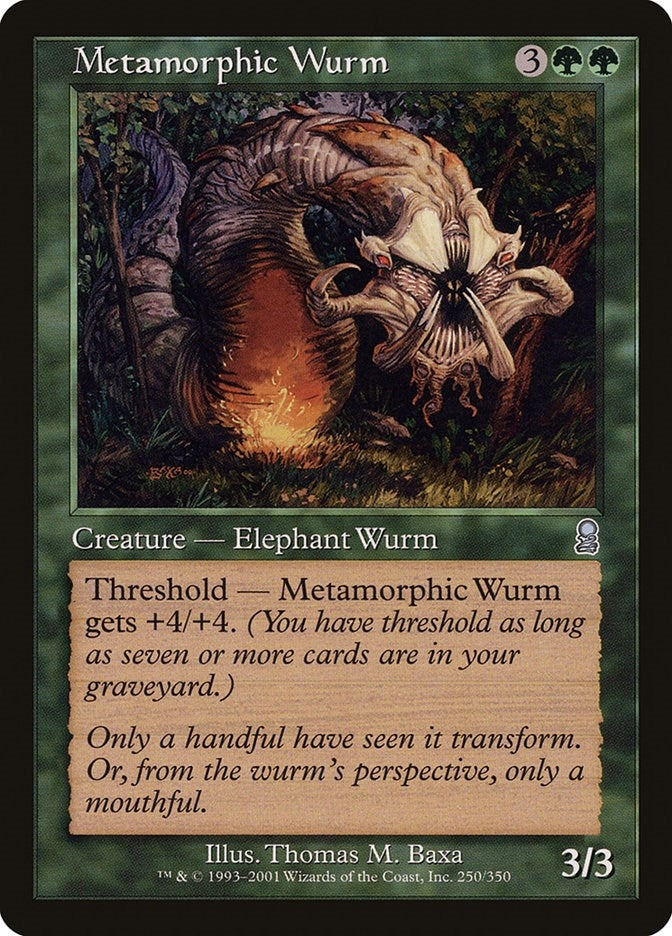 Image for Metamorphic Wurm (250) (Odyssey) (ODY) - Magic: The Gathering