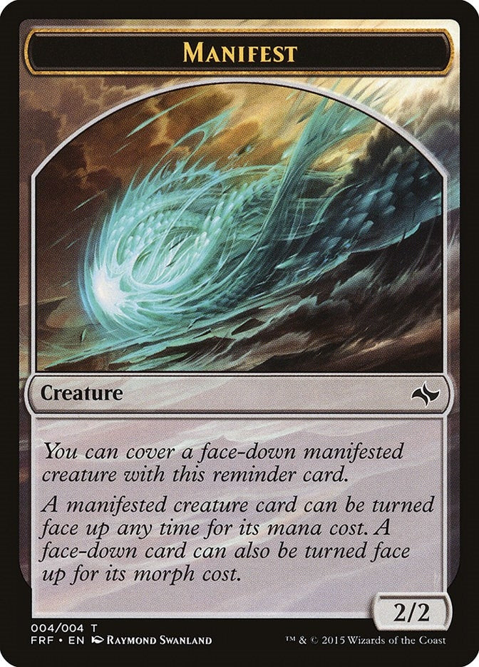 Image for Manifest Token (4) (Fate Reforged) - Magic: The Gathering
