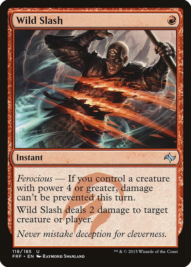 Image for Wild Slash (118) (Fate Reforged) - Magic: The Gathering