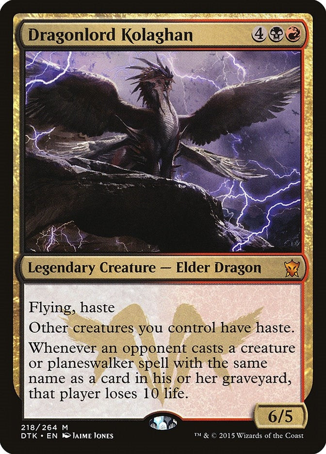 Image for Dragonlord Kolaghan (218) (Dragons of Tarkir) - Magic: The Gathering