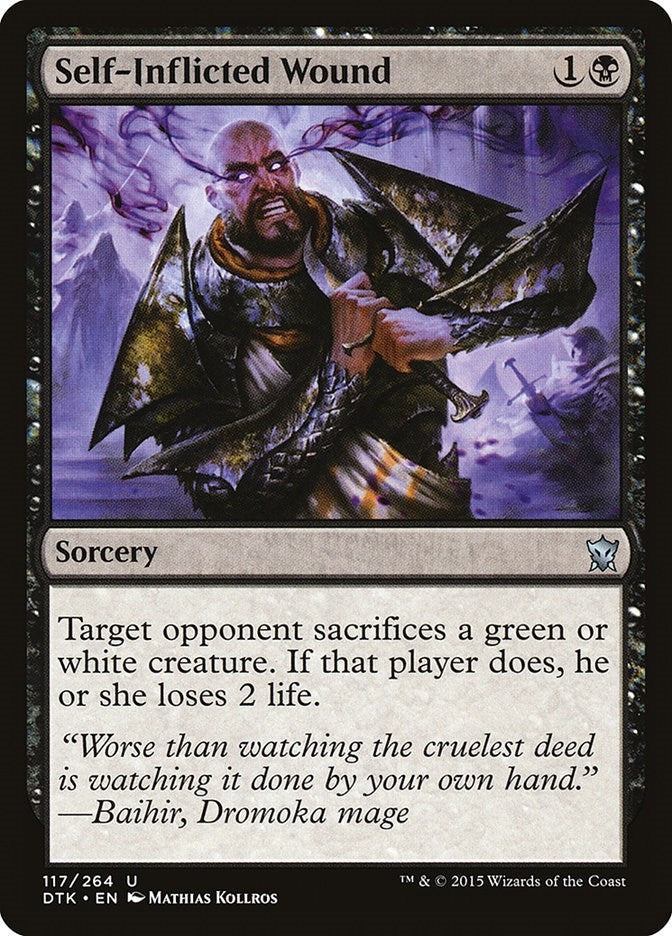 Image for Self-Inflicted Wound (117) (Dragons of Tarkir) - Magic: The Gathering