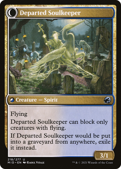 Devoted Grafkeeper (MID-218) - Innistrad: Midnight Hunt: (Double Faced Transform)