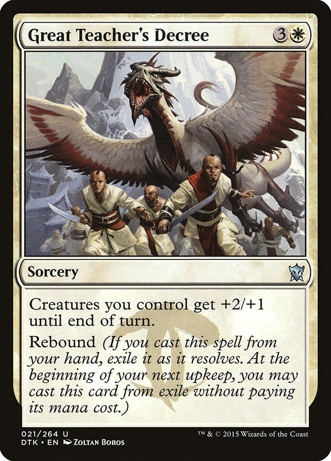 Image for Great Teacher's Decree (21) (Dragons of Tarkir) - Magic: The Gathering