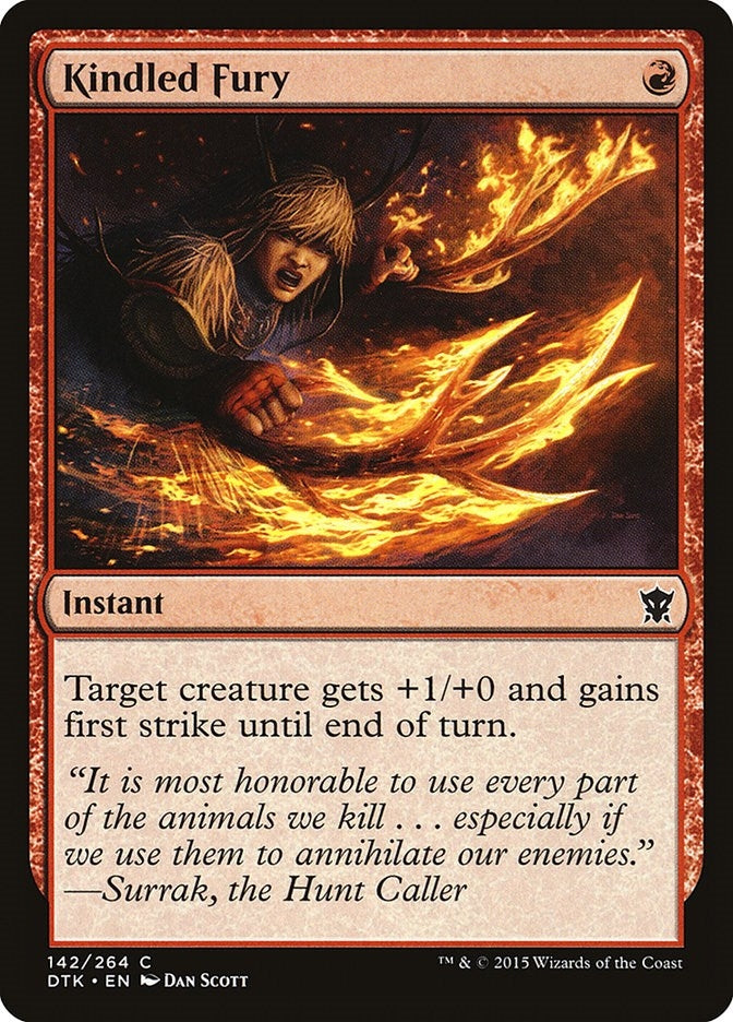 Image for Kindled Fury (142) (Dragons of Tarkir) - Magic: The Gathering