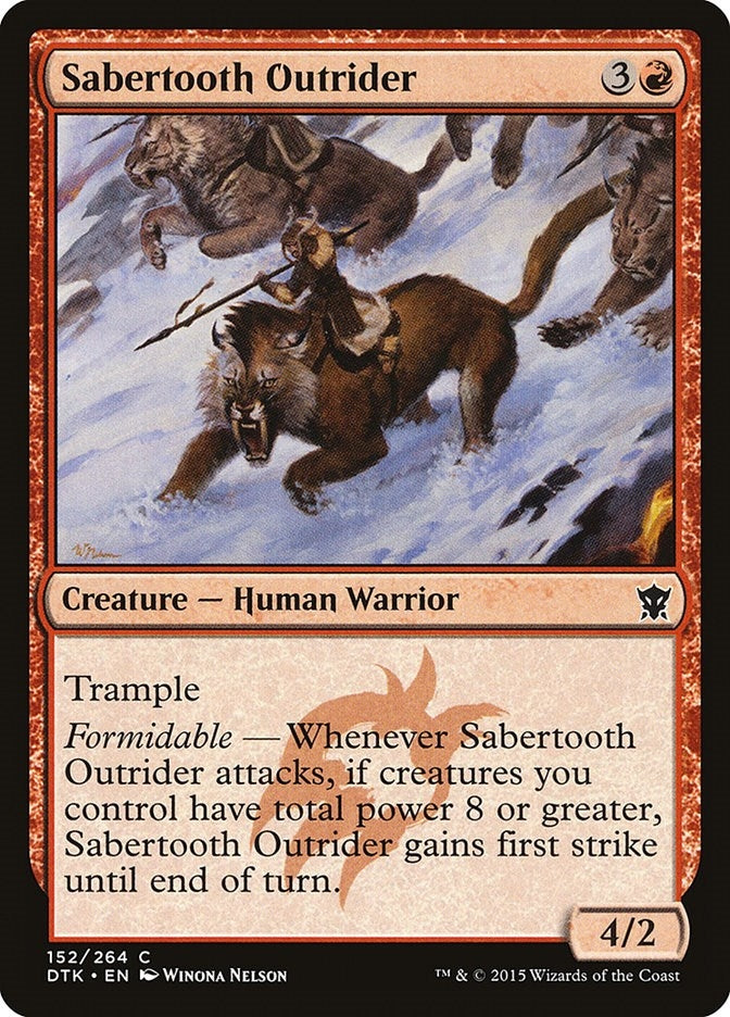 Image for Sabertooth Outrider (152) (Dragons of Tarkir) - Magic: The Gathering