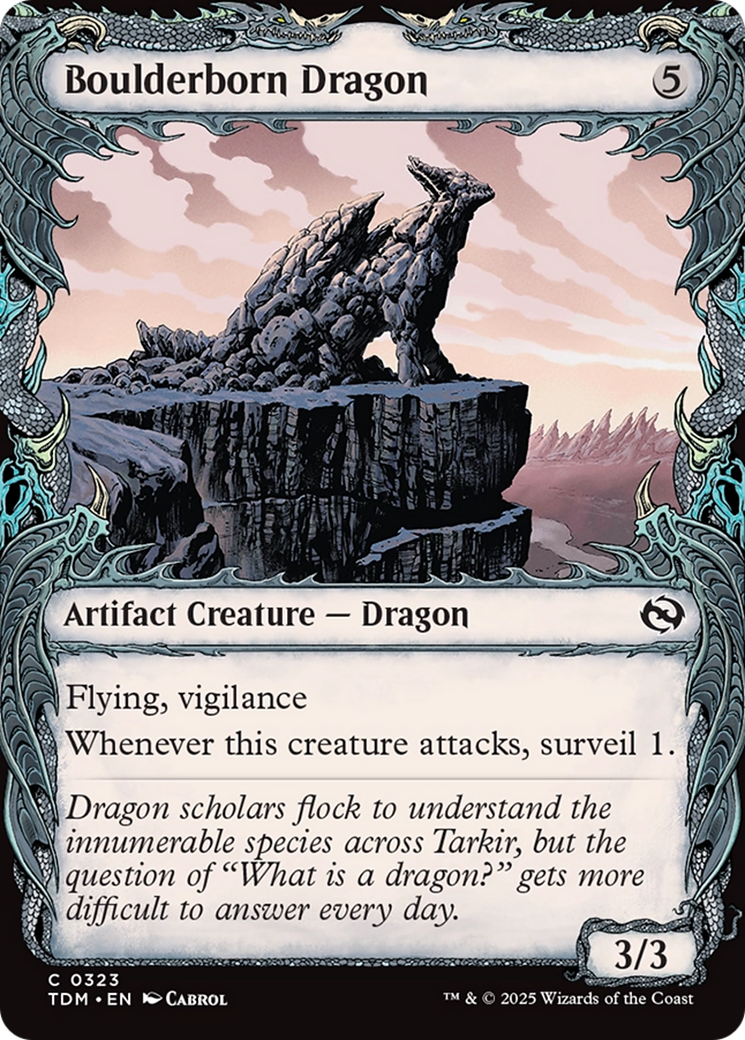 Boulderborn Dragon (TDM-323) - Tarkir: Dragonstorm: (Showcase) Foil