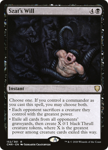 Szat's Will (CMR-152) - Commander Legends