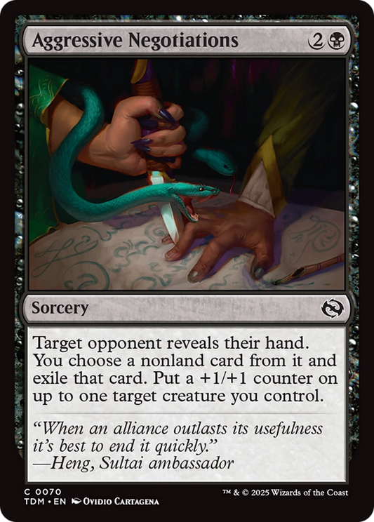 Aggressive Negotiations (TDM-070) - Tarkir: Dragonstorm Foil