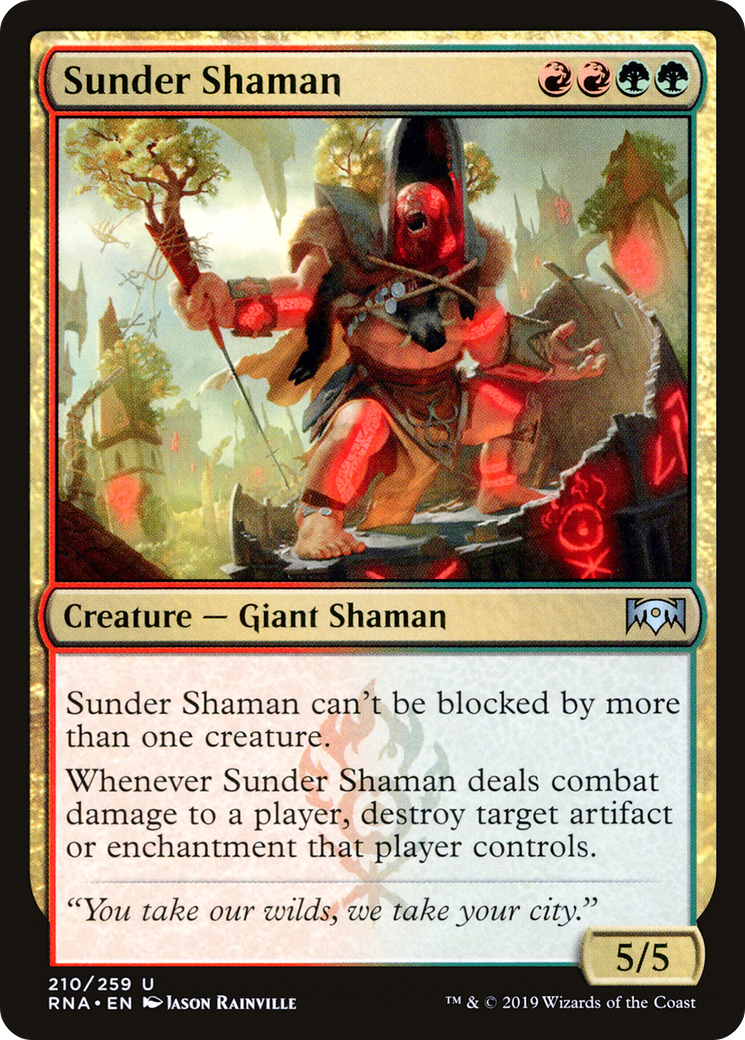 Sunder Shaman (RNA-210) - Ravnica Allegiance Foil