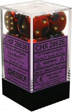 GEMINI 12D6 PURPLE-RED/GOLD 16MM