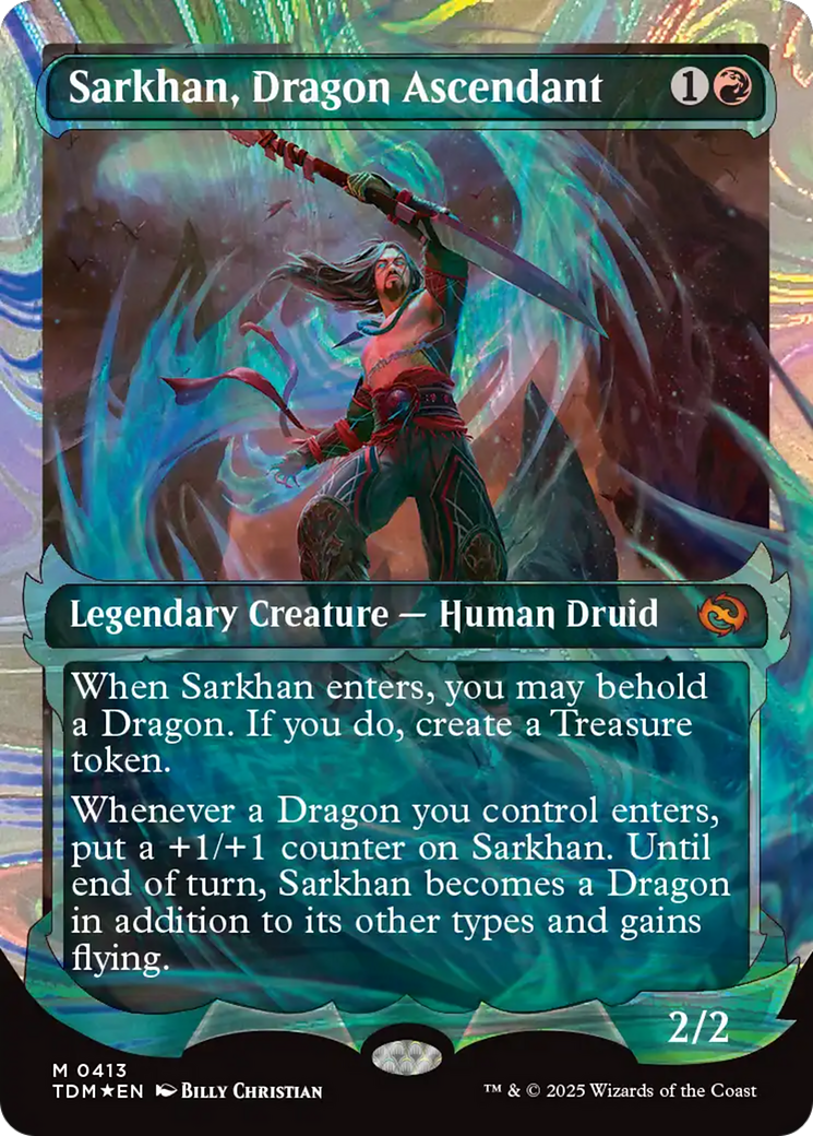 Sarkhan, Dragon Ascendant (TDM-413) - Tarkir: Dragonstorm: (Showcase) Foil