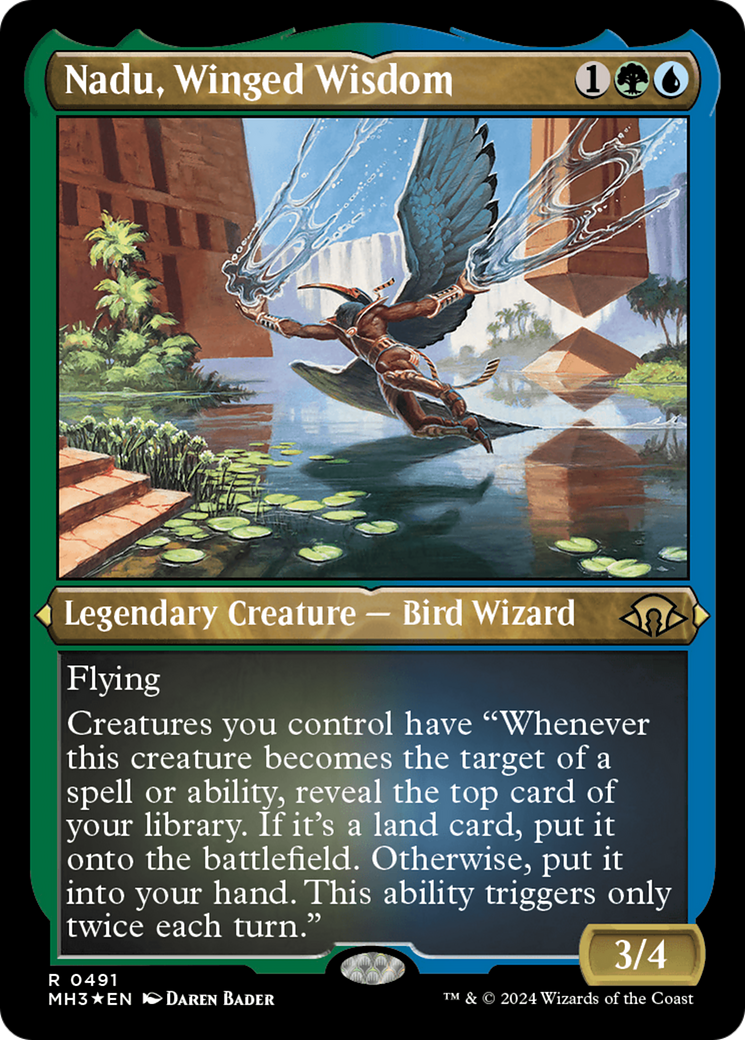 Nadu, Winged Wisdom (Foil Etched) (491) (MH3)