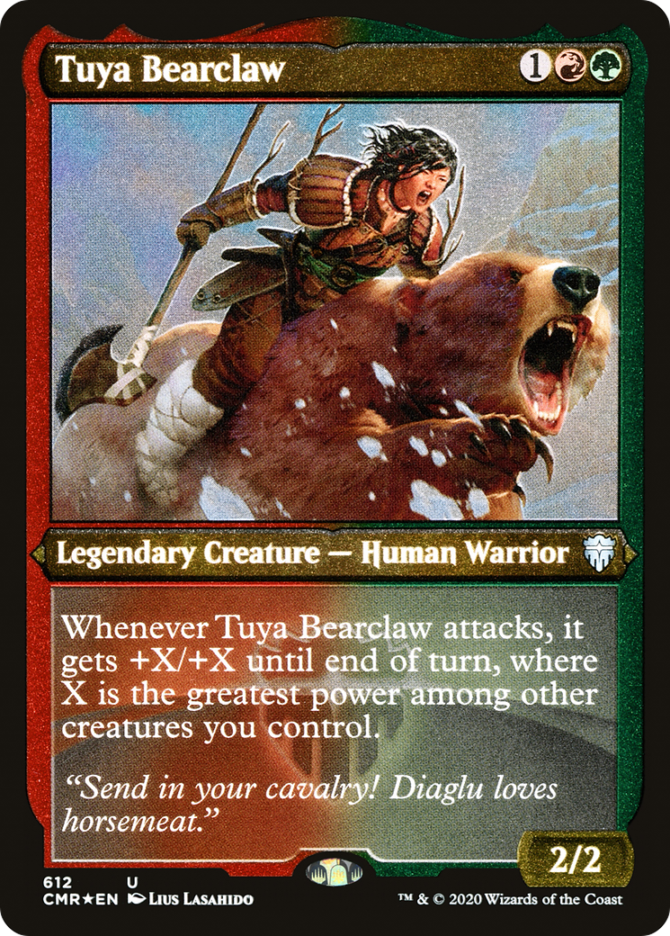 Tuya Bearclaw (Foil Etched) (CMR-612) - Commander Legends Etched Foil