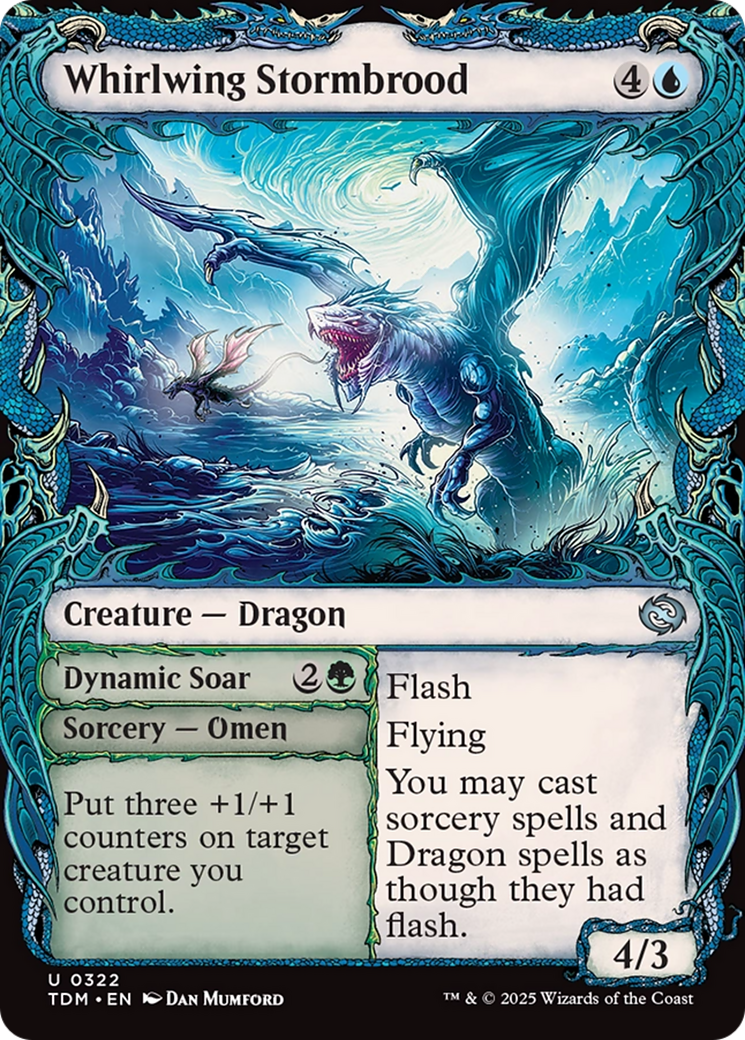 Whirlwing Stormbrood // Dynamic Soar (TDM-322) - Tarkir: Dragonstorm: (Showcase) Foil