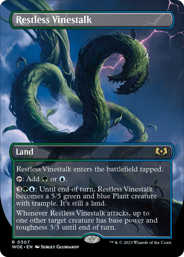 Restless Vinestalk (Borderless) (WOE-307) - Wilds of Eldraine (Borderless)