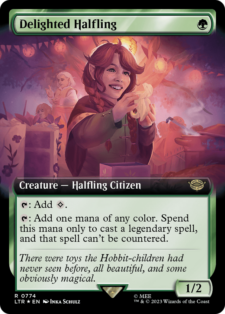 Delighted Halfling (Extended Art) (Surge Foil) (774) (LTR)