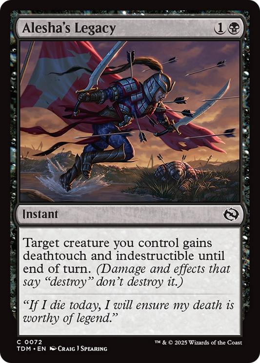 Alesha's Legacy (TDM-072) - Tarkir: Dragonstorm Foil