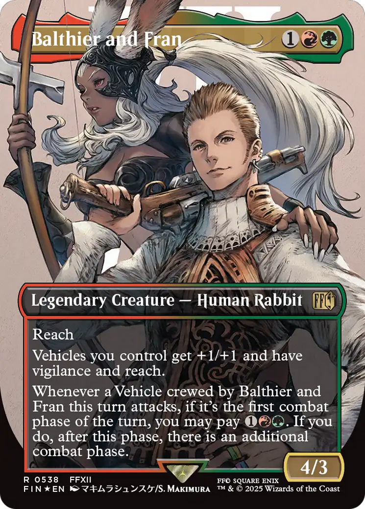 Balthier and Fran (0538) (Borderless) (Surge Foil) (538) (FIN)