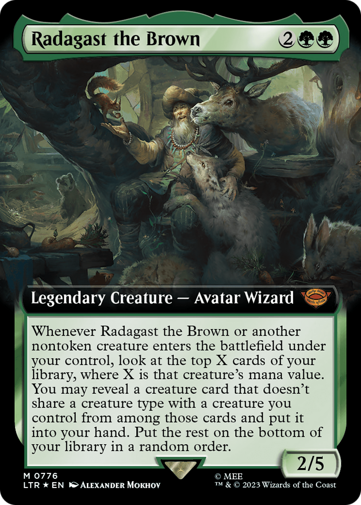 Radagast the Brown (Extended Art) (Surge Foil) (776) (LTR)