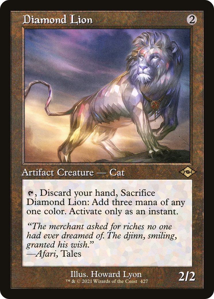 Diamond Lion (Retro Frame) (MH2-427) - Modern Horizons 2 Foil