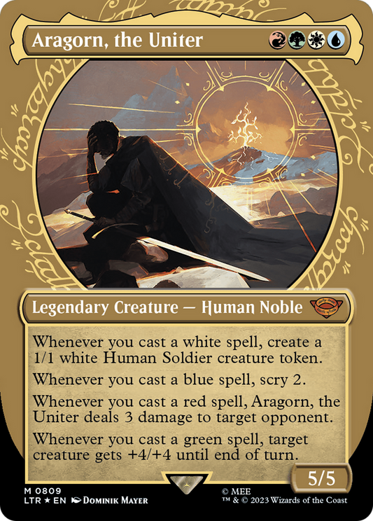 Aragorn, the Uniter (Showcase) (Surge Foil) (809) (LTR)
